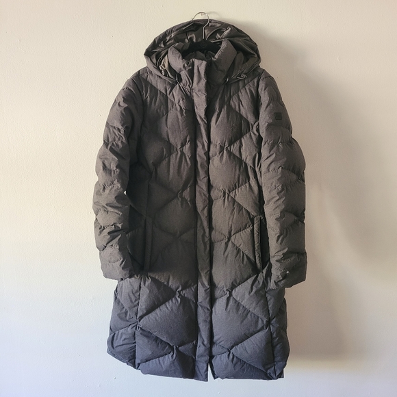 The North Face Miss Metro 550 Down Parka Coat Women's Large Gray Warm Jacket - Picture 1 of 12
